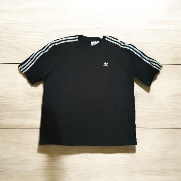 Adidas Originals Black Trefoil Logo T-Shirt Size S | 3-Stripes Tee Classic Fit - Picture 3 of 8